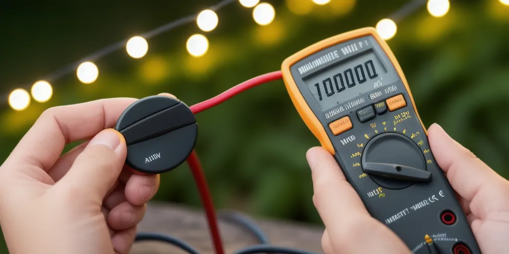 How can i check the power source of outdoor string lights?