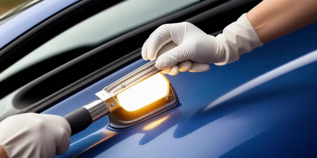 How do you scrape away paint from headlights?