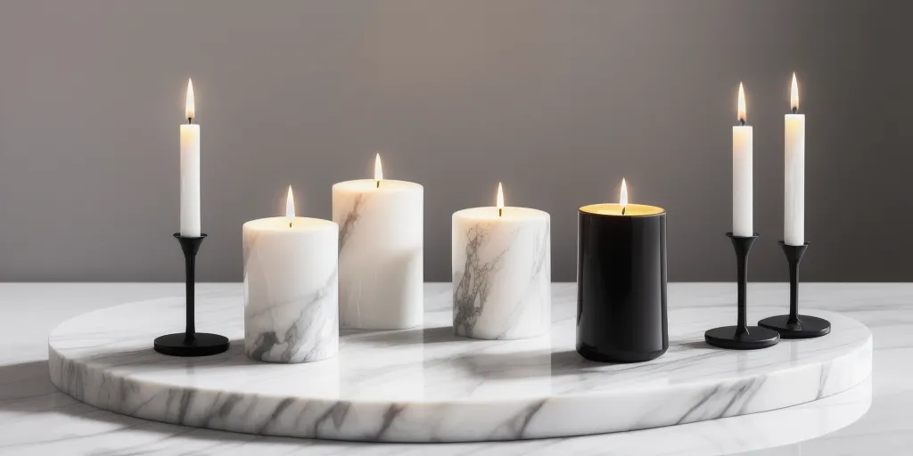 What supplies are needed to make a marble candle?