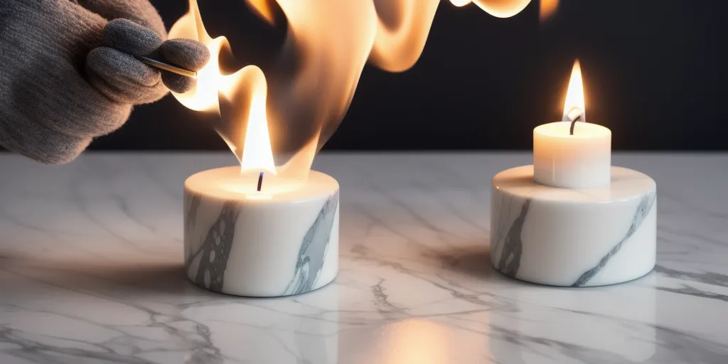 How do you melt the wax for a marble candle?