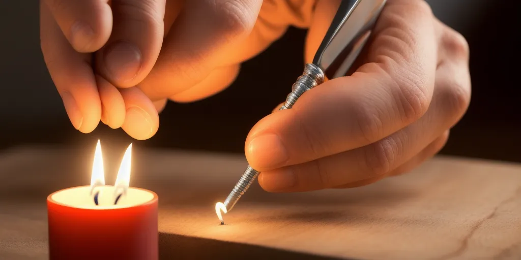 What materials are used to make a candle wick?