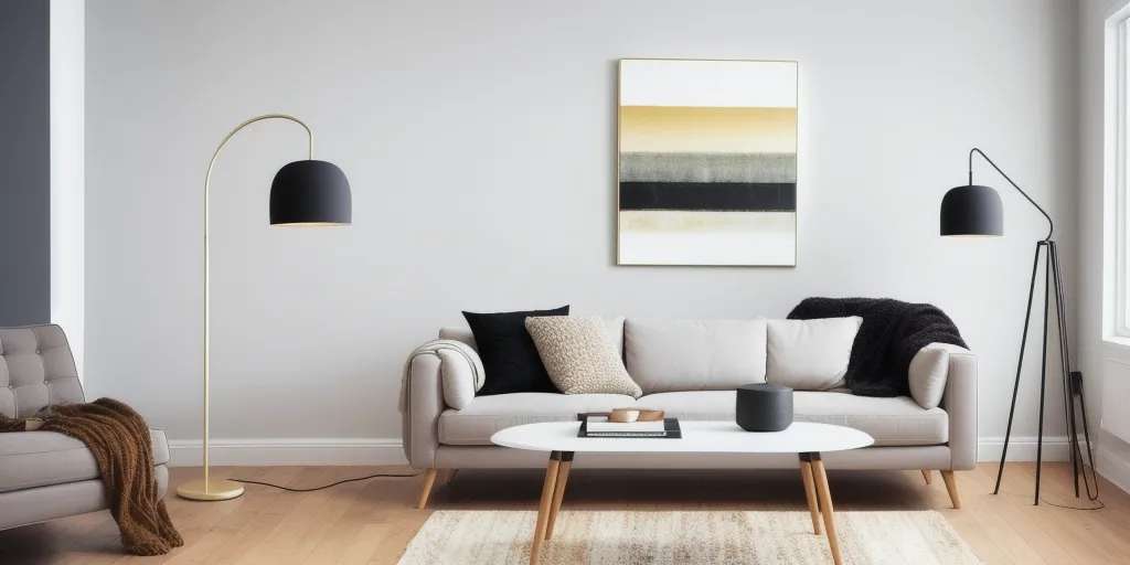 What materials are used to hide floor lamp cords?