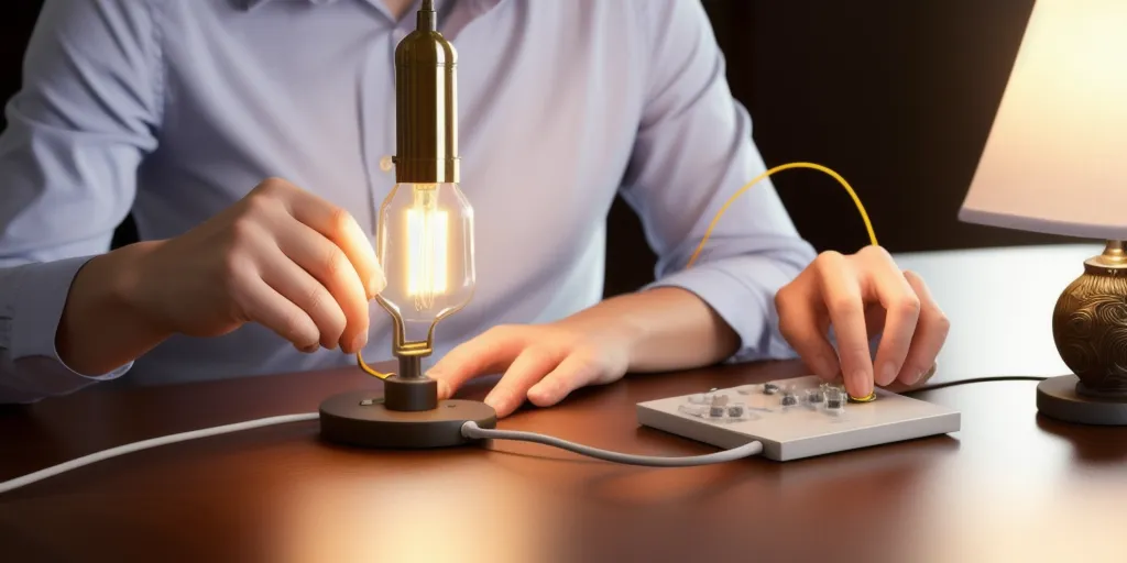 How do you attach the wiring to the lamp kit?