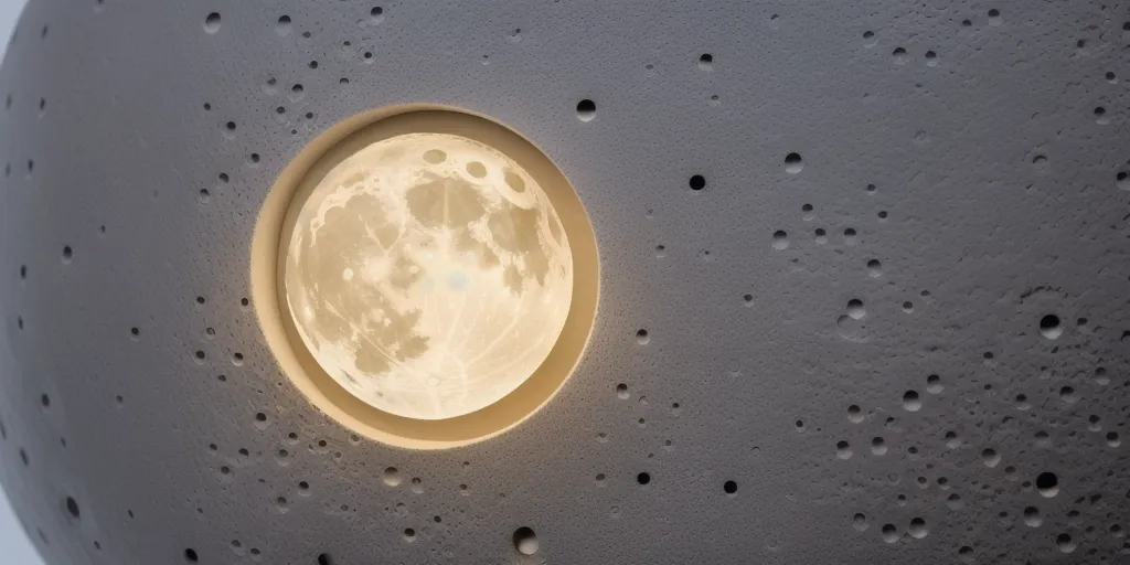 What materials are moon lamps made of?