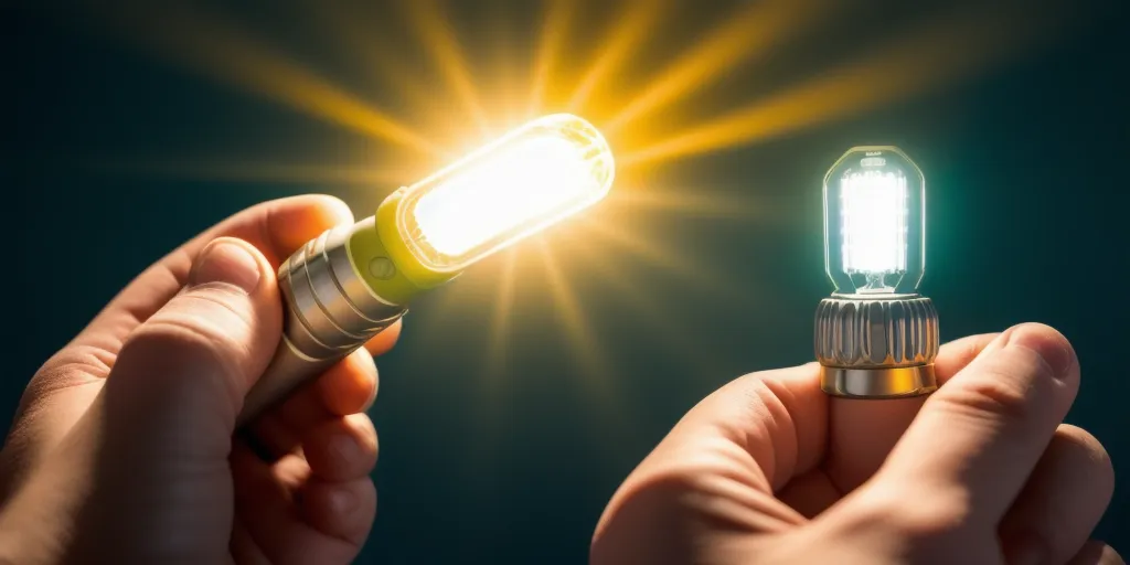 How does a bulb radiate heat energy away from a flashlight?