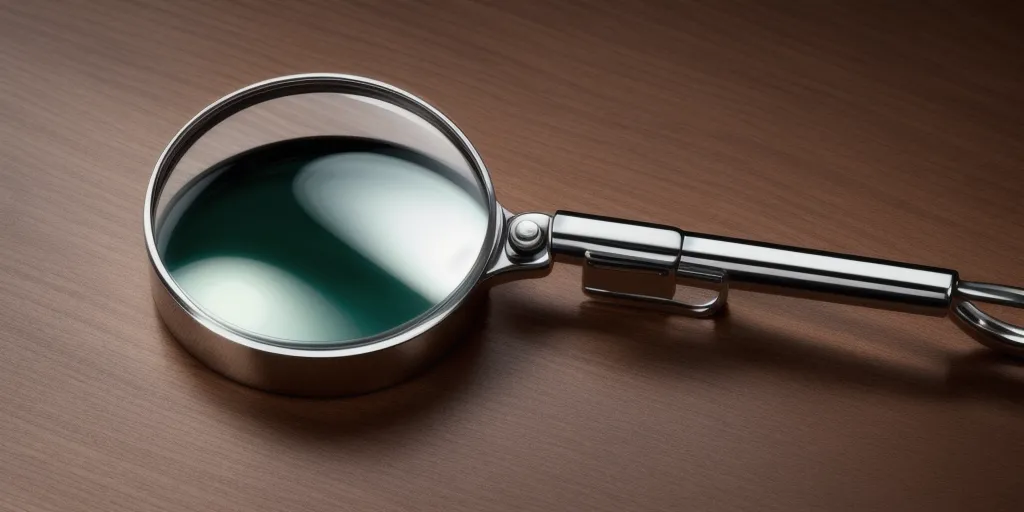 How do you secure the magnifying glass in place?