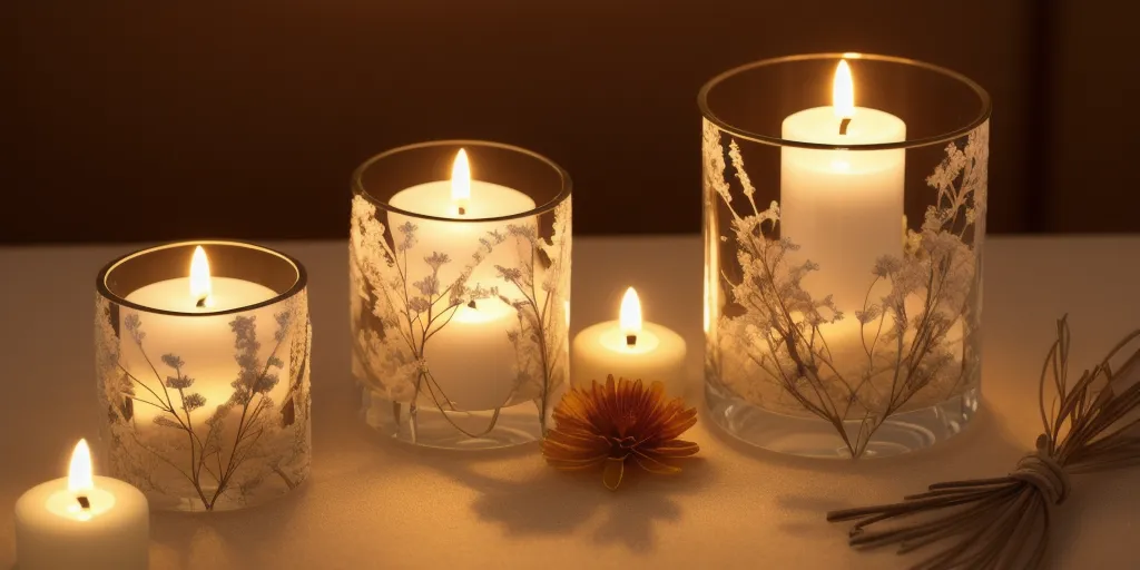What other items can be used to decorate candle holders?