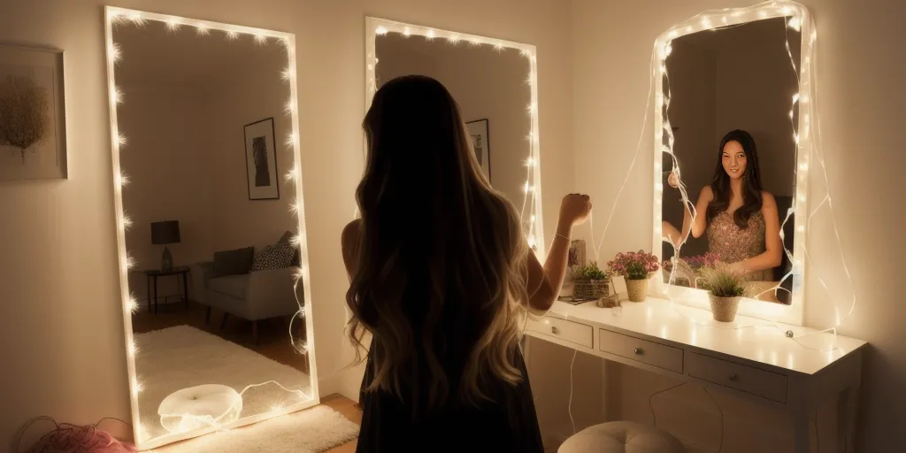 How can i use extra length of string lights to create a unique design?