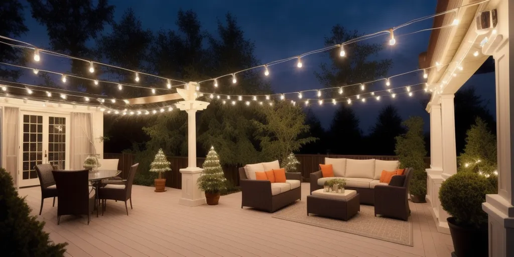 How do you measure for the desired length of outdoor string lights?