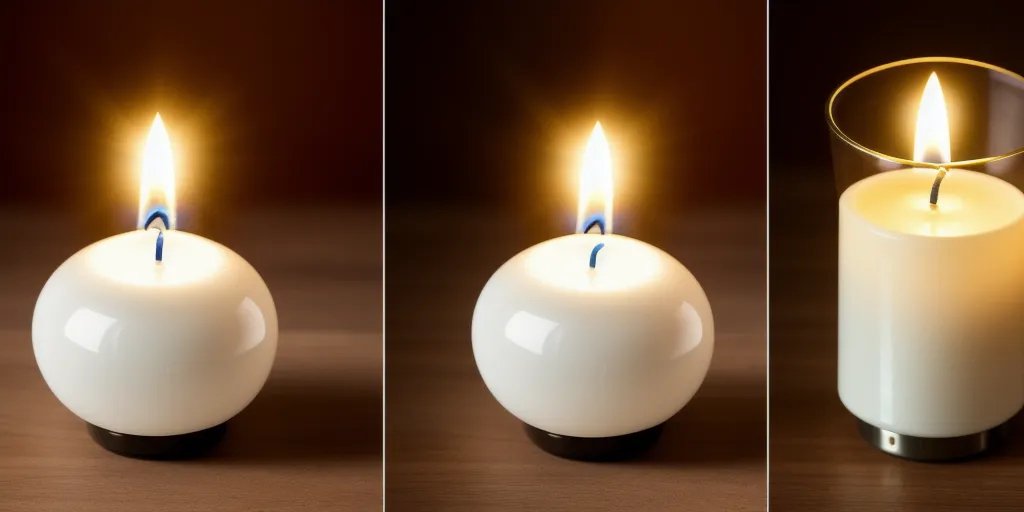 How does a candle's light compare to a light bulb?