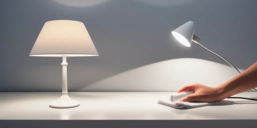 How do i remove dirt and stains from lamp shades?