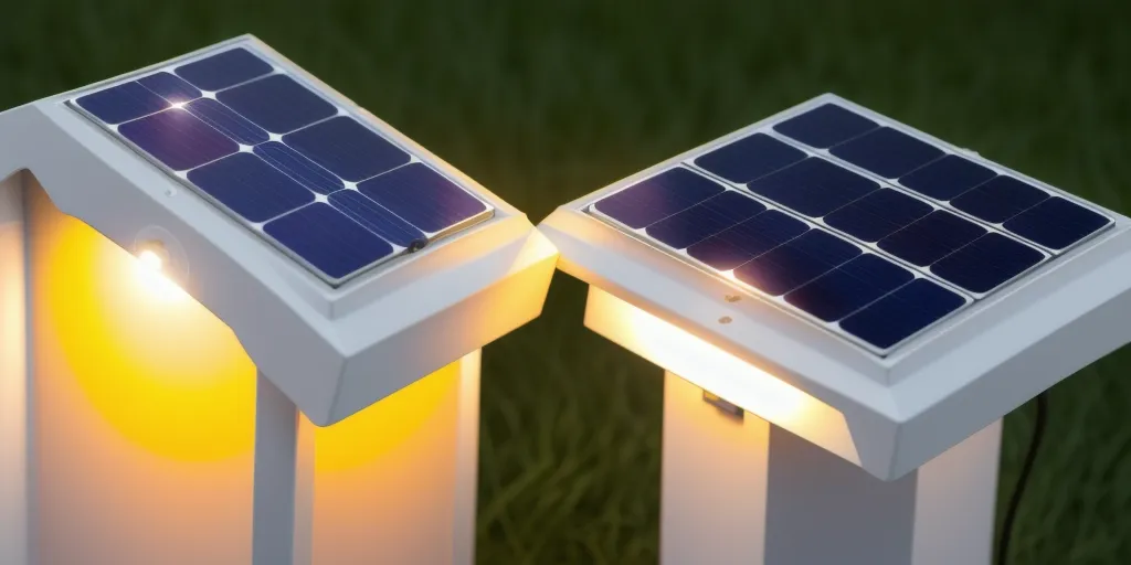 How does a solar light store energy?