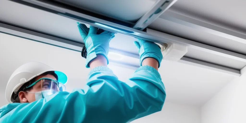 What safety precautions should be taken when removing a fluorescent light bulb?