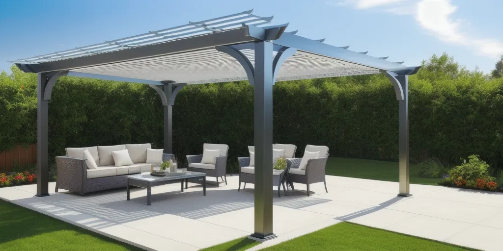 What mounting hardware is needed for an aluminum pergola?