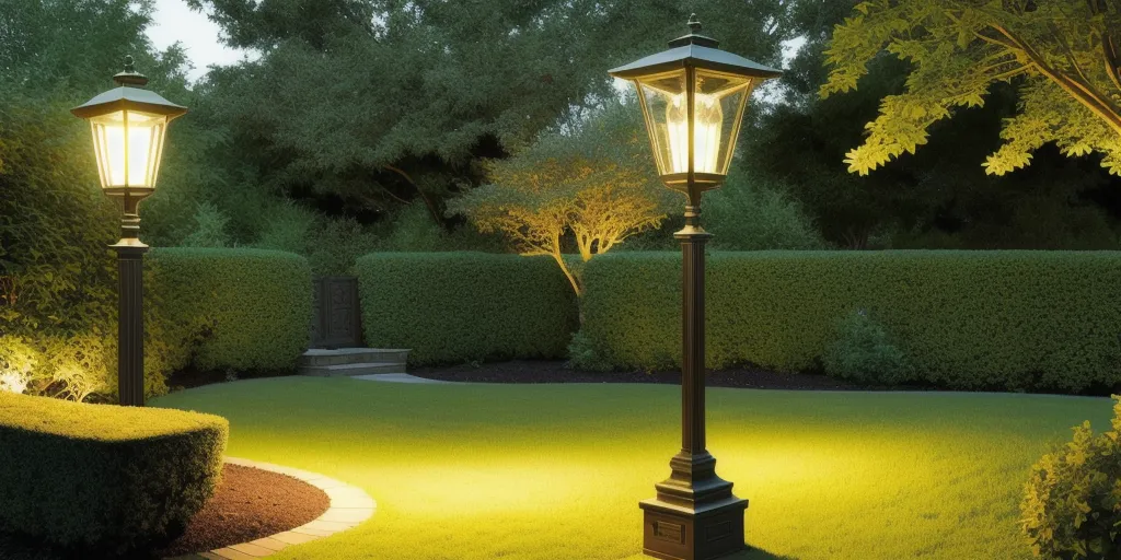 What type of bulb is used in an outdoor lamp post?