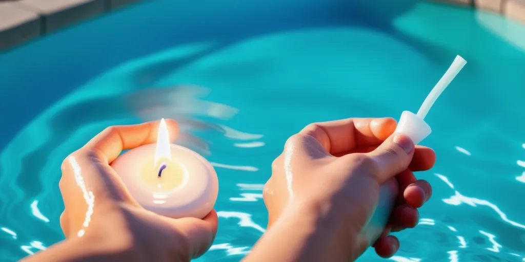 How long should the wick be soaked in the wax?