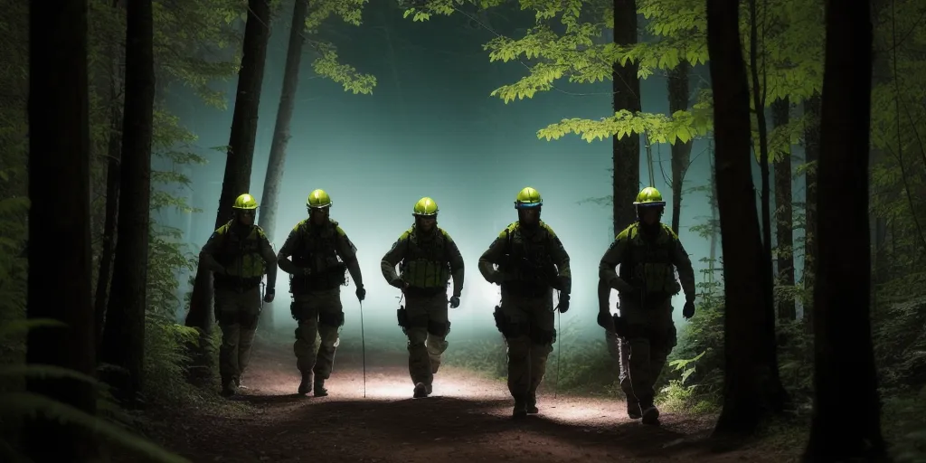 What are the benefits of green flashlights for search and rescue?