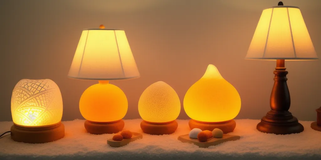 What shapes and sizes are salt lamps available in?