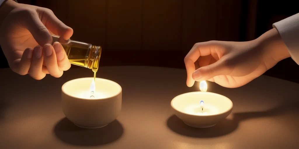 What safety precautions should be taken when lighting an oil lamp?