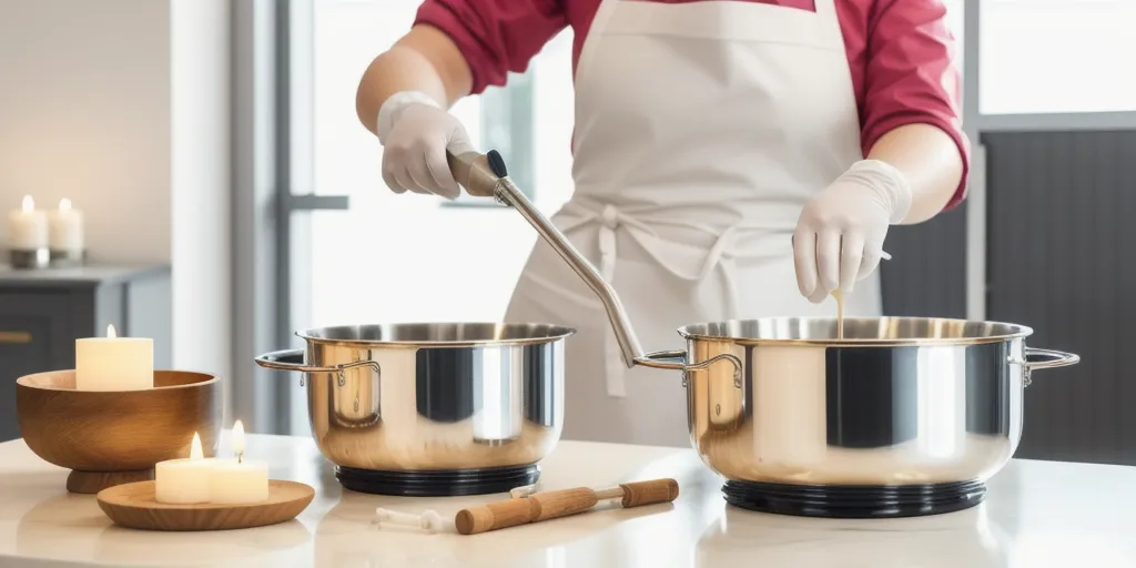 How do you melt the wax for pillar candles?